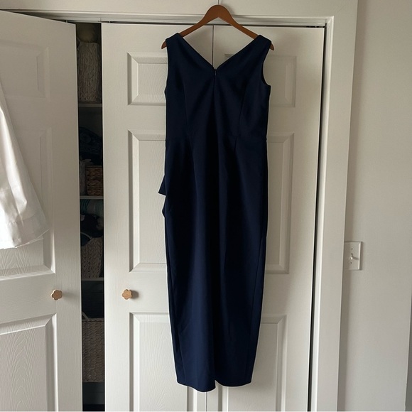 SLNY Dark Blue Navy Gown Size 16 - Picture 4 of 7